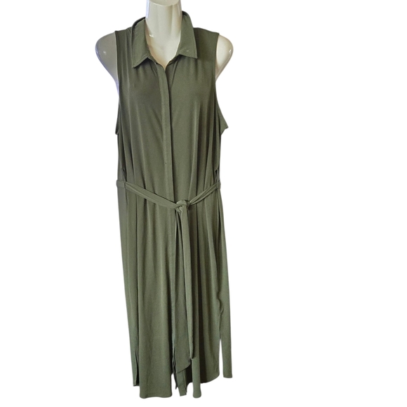 INC International Concepts Olive Midi Dress - Picture 2 of 8